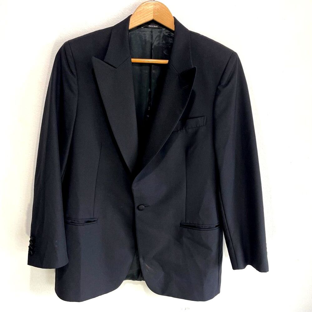 Gritti Ermenegildo Zegna sport coat formal Black jacket men's 50S